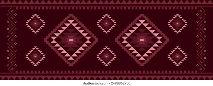 Patrones sin costuras geométricos del suroeste Azteca Navajo Nativo americano tribal étnico colorido para la impresión textil