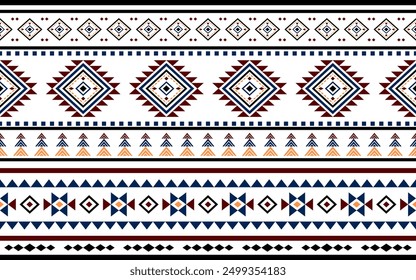 Southwest geometric seamless patterns Aztec Navajo Native American tribal ethnic colorful for textile printing