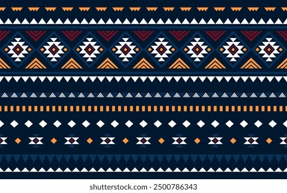 Southwest geometric seamless patterns Aztec Navajo Native American tribal ethnic colorful for textile printing
