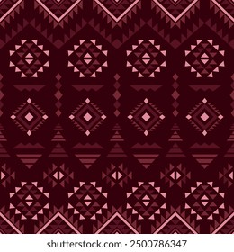 Southwest geometric seamless patterns Aztec Navajo Native American tribal ethnic colorful for textile printing