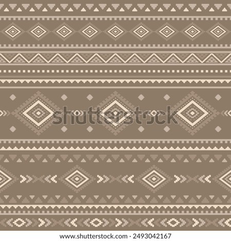 Southwest geometric seamless patterns Aztec Navajo Native American tribal ethnic colorful for textile printing