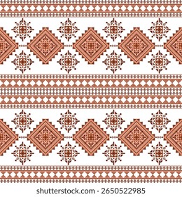 formas geométricas sudoeste padrões sem costura Aztec Navajo nativo americano fundo, vetor ilustração bordado estilo