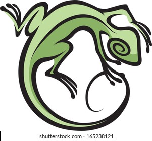 Southwest Lizard Illustrated abstract Lizard. Vector file.