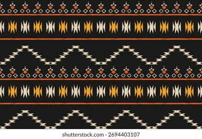 Patrón sin costuras de los nativos americanos del suroeste, diseño textil geométrico azteca navajo boho tribal, fondo de tela étnica del desierto.
