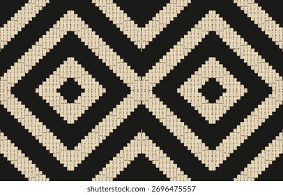 Southwest Native American seamless pattern, boho tribal Aztec Navajo geometric textile design, desert ethnic fabric background.