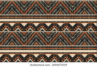 Southwest Native American seamless pattern, boho tribal Aztec Navajo geometric textile design, desert ethnic fabric background.