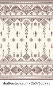 Southwest Native seamless pattern ethnic tribal Aztec geometric Navajo Native American fabric earth tone design vector for textile printing