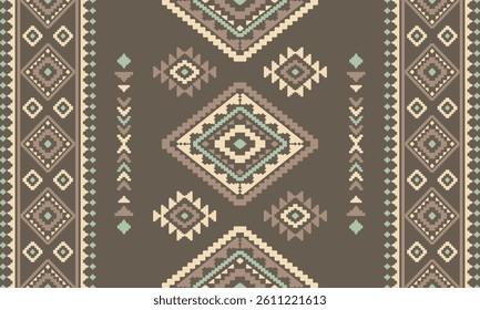 Southwest Native seamless pattern ethnic tribal Aztec geometric Navajo Native American fabric colorful design vector for textile print