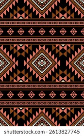 Southwest Native seamless pattern ethnic tribal Aztec geometric Navajo Native American fabric colorful design vector for textile print