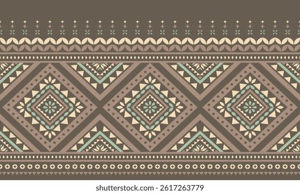 Southwest Native seamless pattern ethnic tribal Aztec geometric Navajo Native American fabric colorful design vector for textile print
