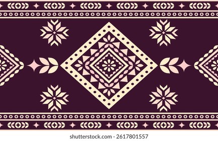 Southwest Native seamless pattern ethnic tribal Aztec geometric Navajo Native American fabric colorful design vector for textile print