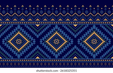 Southwest Native seamless pattern ethnic tribal Aztec geometric Navajo Native American fabric colorful design vector for textile print