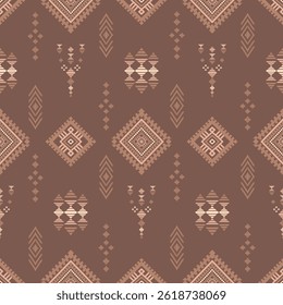 Southwest Native seamless pattern ethnic tribal Aztec geometric Navajo Native American fabric colorful design vector for textile print