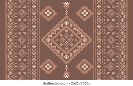 Vector de diseño colorido de tela nativa americana nativa navajo geométrica azteca de patrón inconsútil étnico nativo del suroeste para la impresión textil