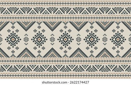 Southwest Native motif harmonieux ethnique tribale aztèque géométrique Navajo Native American tissu coloré design Image vectorielle pour l'impression textile