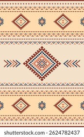 Southwest Native seamless pattern ethnic tribal Aztec geometric Navajo Native American fabric colorful design vector for textile print