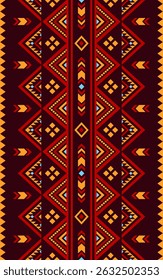 Southwest Native seamless pattern ethnic tribal Aztec geometric Navajo Native American fabric colorful design vector for textile print