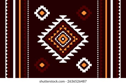 Southwest Native seamless pattern ethnic tribal Aztec geometric Navajo Native American fabric colorful design vector for textile print