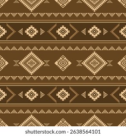 Southwest Native seamless pattern ethnic tribal Aztec geometric Navajo Native American fabric colorful design vector for textile print