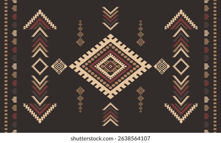 Southwest Native seamless pattern ethnic tribal Aztec geometric Navajo Native American fabric colorful design vector for textile print