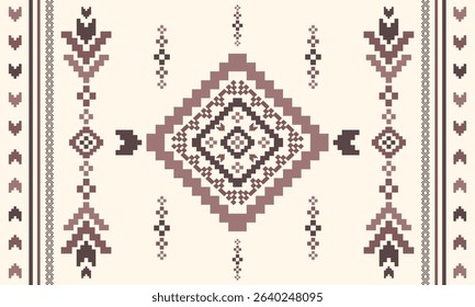 Southwest Native seamless pattern ethnic tribal Aztec geometric Navajo Native American fabric colorful design vector for textile print