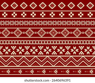 Southwest Native seamless pattern ethnic tribal Aztec geometric Navajo Native American fabric colorful design vector for textile print