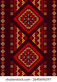 Southwest Native seamless pattern ethnic tribal Aztec geometric Navajo Native American fabric colorful design vector for textile print
