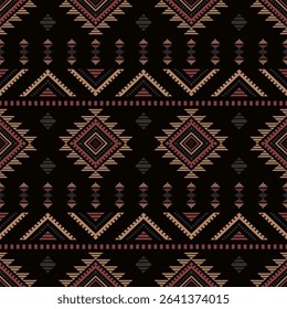 Southwest Native seamless pattern ethnic tribal Aztec geometric Navajo Native American fabric colorful design vector for textile print