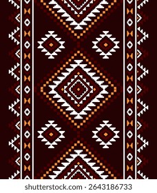 Southwest Native seamless pattern ethnic tribal Aztec geometric Navajo Native American fabric colorful design vector for textile print
