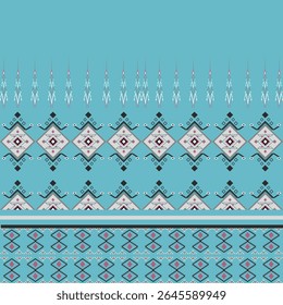 Southwest Native seamless pattern ethnic tribal Aztec geometric Navajo Native American fabric earth tone design vector for textile printing