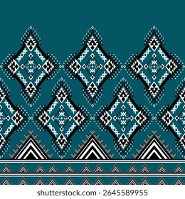 Southwest Native seamless pattern ethnic tribal Aztec geometric Navajo Native American fabric earth tone design vector for textile printing