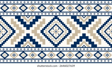 Southwest Native seamless pattern ethnic tribal Aztec geometric Navajo Native American fabric colorful design vector for textile print