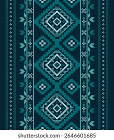 Southwest Native seamless pattern ethnic tribal Aztec geometric Navajo Native American fabric colorful design vector for textile print
