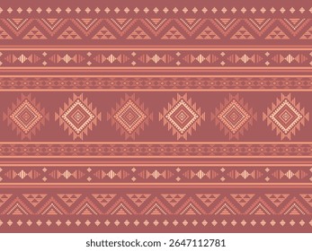 Vector de diseño colorido de tela nativa americana nativa navajo geométrica azteca de patrón inconsútil étnico nativo del suroeste para la impresión textil