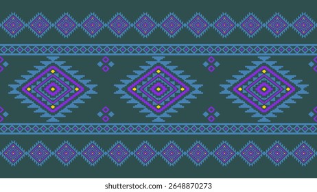 Southwest Native seamless pattern ethnic tribal Aztec geometric Navajo Native American fabric colorful design vector for textile print