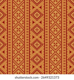 Southwest Native seamless pattern ethnic tribal Aztec Floral Flower geometric Navajo Native American fabric colorful design vector for textile print