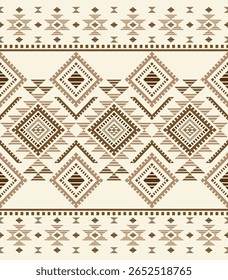 Southwest Native nahtloses Muster ethnischen Stamm Aztec geometrische Navajo Native American Stoff bunte Design Vektor für Stoffdruck
