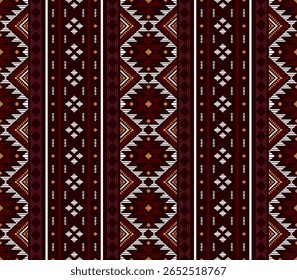 Vector de diseño colorido de tela nativa americana nativa navajo geométrica azteca de patrón inconsútil étnico nativo del suroeste para la impresión textil