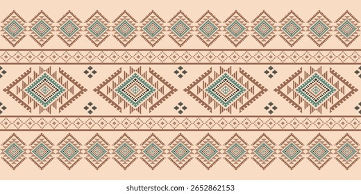 Vector de diseño colorido de tela nativa americana nativa navajo geométrica azteca de patrón inconsútil étnico nativo del suroeste para la impresión textil
