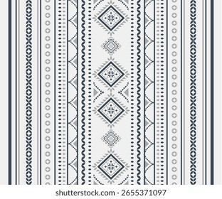 Southwest Native seamless pattern ethnic tribal Aztec Floral Flower geometric Navajo Native American fabric colorful design vector for textile print