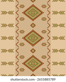 Southwest Native seamless pattern ethnic tribal Aztec geometric Navajo Native American fabric colorful design vector for textile print