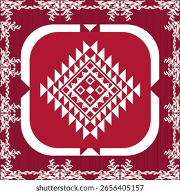 Southwest Patrón nativo sin costuras tribal étnico azteca geométrica Navajo Tela nativa americana Vector de diseño de tonos de tierra para la impresión textil