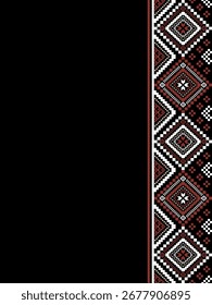 Patrón inconsútil nativo suroeste tribal étnico azteca geométrica Navajo Nativo americano Pixel Art tela colorido Vector de diseño para la impresión textil