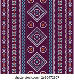 Sudoeste nativo sem emenda padrão étnico tribal asteca geométrica Navajo nativo americano tecido terráqueo vetor de design para impressão têxtil