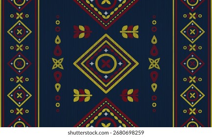 Southwest native seamless pattern ethnic tribal Aztec geometric Navajo Native American fabric earth tone design vector for textile printing