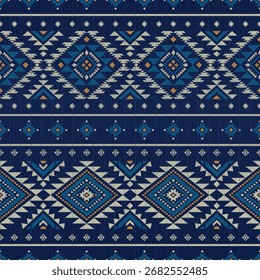 Sudoeste nativo sem emenda padrão étnico tribal asteca geométrica Navajo nativo americano tecido terráqueo vetor de design para impressão têxtil