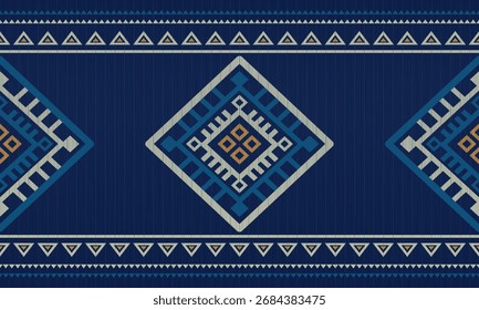 Südwesten nativen nahtlosen Muster ethnischen Stamm Aztec geometrische Navajo Native American Stoff Erde Ton Design Vektor für Stoffdruck