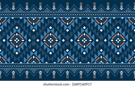 Southwest native seamless pattern ethnic tribal Aztec geometric Navajo Native American fabric colorful design vector for textile printing
