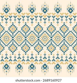 Südwesten nativen nahtlosen Muster ethnischen Stamm Aztec geometrische Navajo Native American Stoff bunte Design Vektor für Stoffdruck