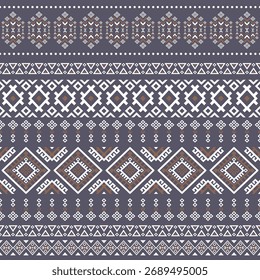 Südwesten nativen nahtlosen Muster ethnischen Stamm Aztec geometrische Navajo Native American Stoff bunte Design Vektor für Stoffdruck
